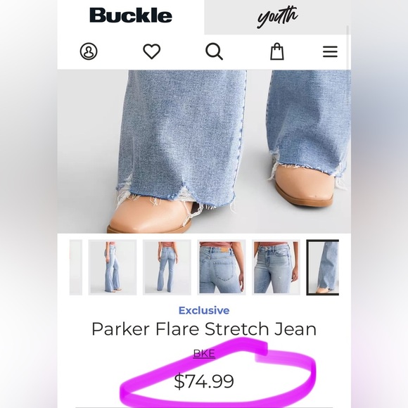 Buckle BKE Women’s Parker Flare Stretch Denim Jean | NEW/NWOT!!💜👖 - Picture 5 of 16